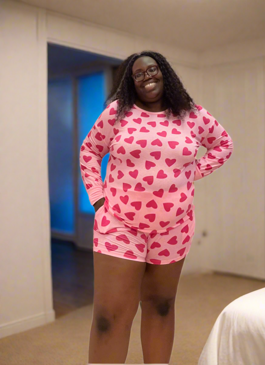 Pretty In Pink Short Pants Pajama Sets